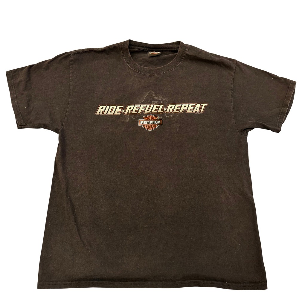 Harley-Davidson T-Shirt Mens Large Black Bleu Bayou Monroe LA Graphic Tee 2007